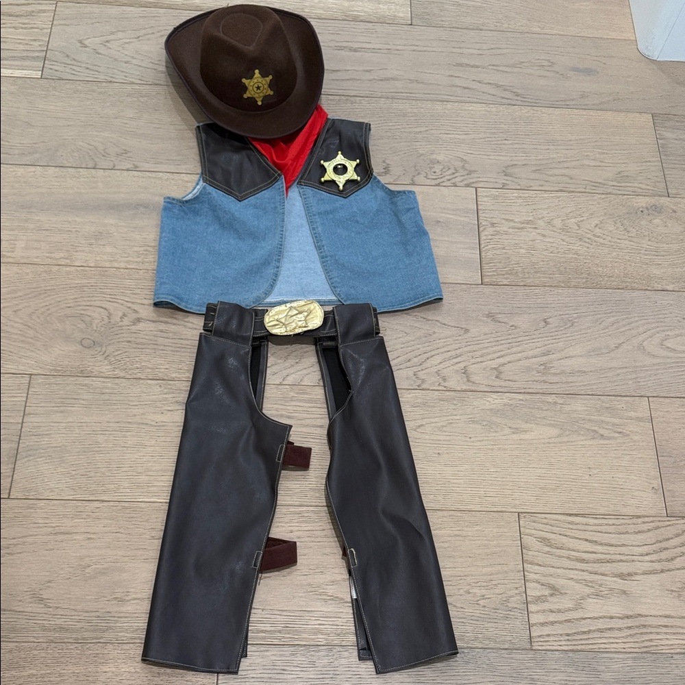 Cowboy Costume Set for Kids - Blue and Brown